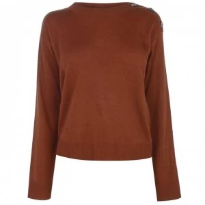 image of JDY Laura Button Knit Jumper - Paprika