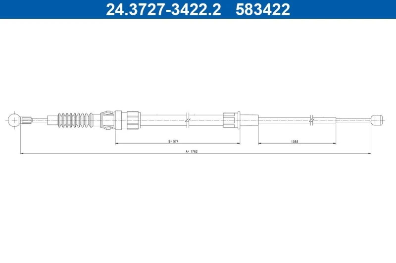 Image of Handbrake cable ATE 24.3727-3422.2
