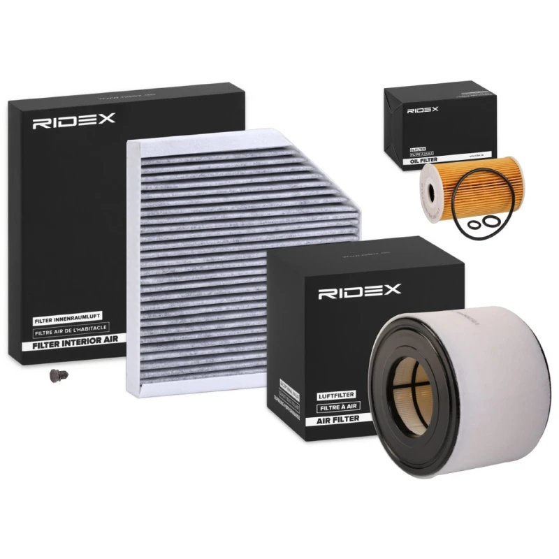 Image of RIDEX 4055F20886 Filter Set with gaskets/seals, with seal ring Filter Set (4055)