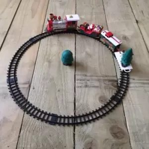 Image of 20pc Battery Operated Light up Christmas Santa's Musical Train Set - Jingle Bells