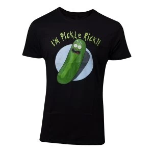 Image of Rick And Morty - I'M Pickle Rick Mens Large T-Shirt - Black