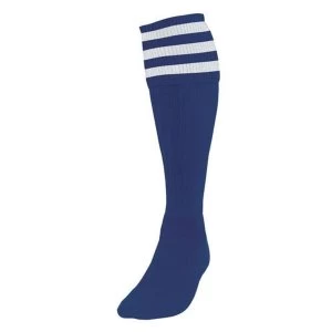 image of Precision 3 Stripe Football Socks Boys Navy/White