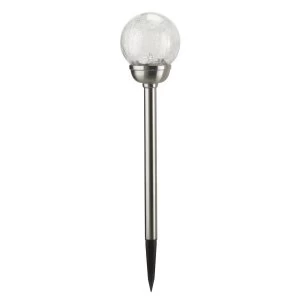 Image of Smart Solar Majestic Solar-Powered Crackle-Effect Stake Light