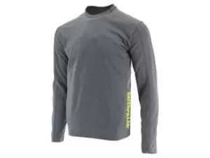 Image of Caterpillar 35175-65696-04 Coolmax Long Sleeve Tee Eclipse Heather M