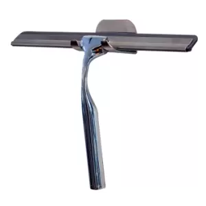 image of Showerdrape Halo Stainless Steel Bathroom Squeegee With Adhesive Wall Bracket