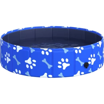 Dog Swimming Pool Foldable Pet Bathing Shower Tub Padding Pool Φ80cm XS - Pawhut