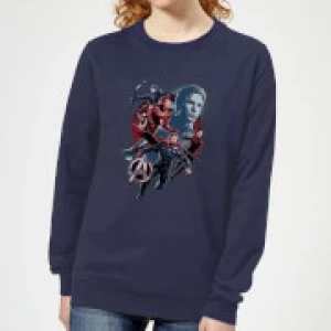 Image of Avengers: Endgame Shield Team Womens Sweatshirt - Navy - L