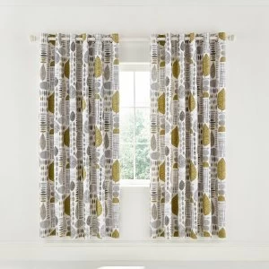 Image of Helena Springfield Unna Chartreuse Eyelet Curtains MultiColoured