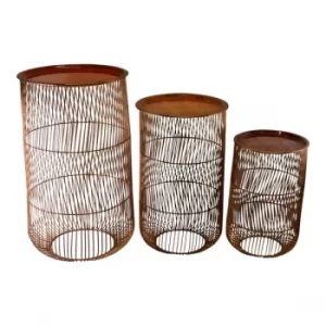 Image of Set of 3 Kasbah Wire Tables, Design B
