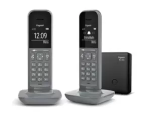 Gigaset CL390A Duo Analog/DECT telephone Grey