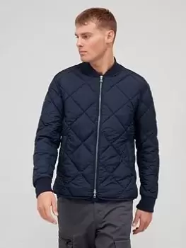 Image of Superdry Studios Lightweight Quilt Jacket, Navy Size M Men