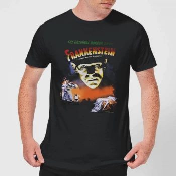 image of Universal Monsters Frankenstein Vintage Poster Mens T-Shirt - Black - 3XL - Black