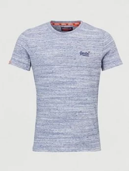 Image of Superdry Orange Label Vintage Embroidered T-Shirt, Blue Size M Men