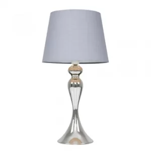 image of Faulkner Chrome Touch Table Lamp with Grey Aspen Shade