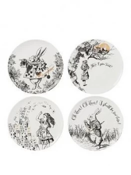 image of V&A Alice In Wonderland Set Of 4 Side Plates