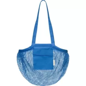 Image of Bullet Pune Mesh Organic Cotton Tote Bag (One Size) (Blue)