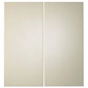 Image of Cooke Lewis Raffello High Gloss Cream Corner base door W925mm Set of 2