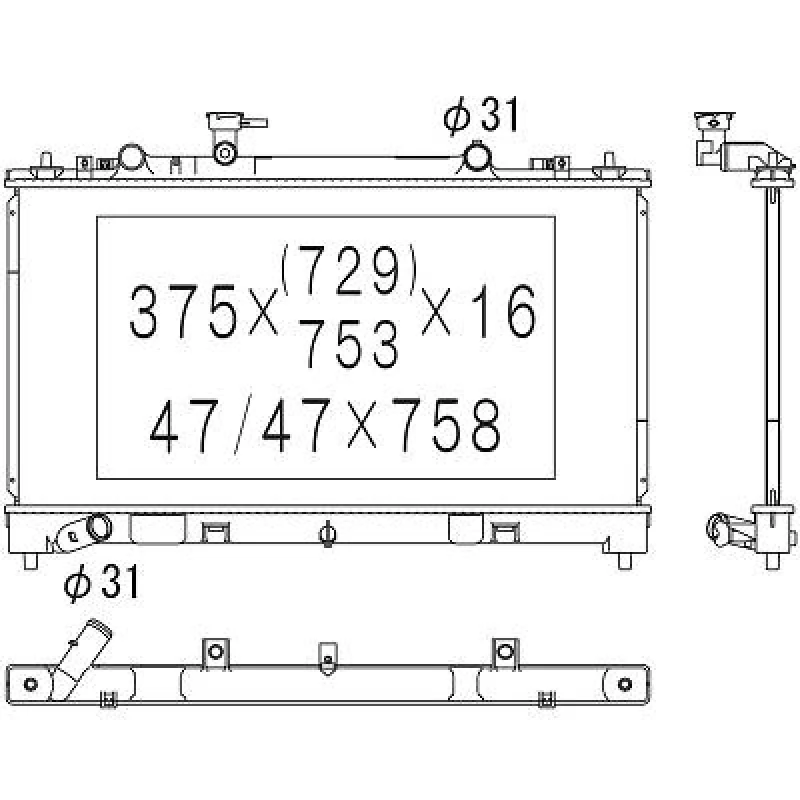 Image of Engine radiator DIEDERICHS DCM2273