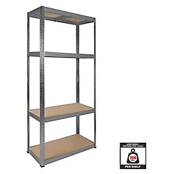 image of Nautilus Designs Garage Shelving - Boltless Model: 13509 Steel Silver