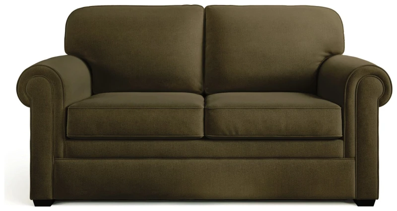 Image of Jay-Be Jay-Be Heritage Cosy Chenille 2 Seater Sofa Bed with Pocket Mattress Hunter Green 2 seater