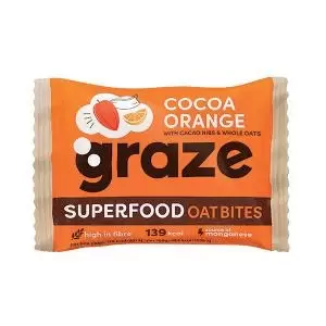 Image of Graze Cocoa Orange Oat Boost Bites Singles Pack of 15 3145 PX70166