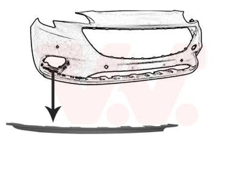 Image of VAN WEZEL Bumper cover VAN WEZEL 3804582