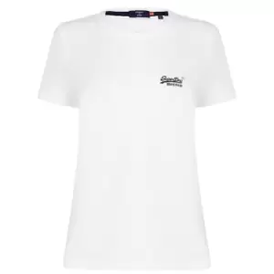 Image of Superdry Orange Label T Shirt - White