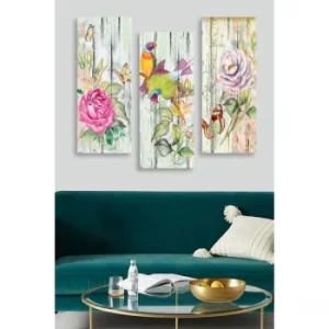 Image of MDF0034 Multicolor Decorative MDF Painting (3 Pieces)
