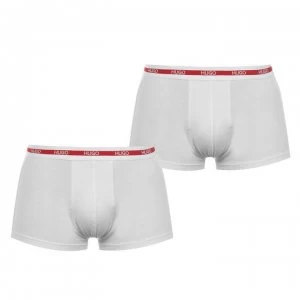 Image of Hugo Boss 2 Pack Stretch Cotton Jersey Trunks White Size L Men