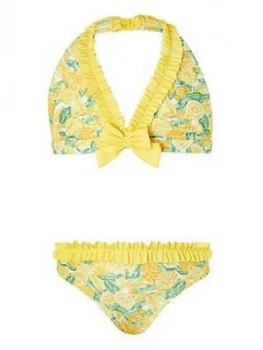 Monsoon Girls S.E.W. Layla Lemon Bikini - Yellow, Size Age: 11-12 Years, Women