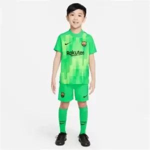 Image of Nike FC Barcelona Dri-Fit Goalkeeper Minikit 2022/2023 Junior Boys - Green