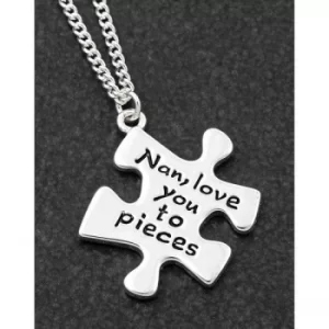 Image of Jigsaw Silver Plated Necklace Nan