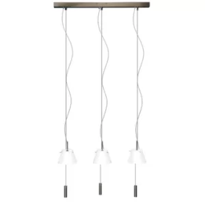 Image of Virgin 3 Light Straight Bar Pendant Ceiling Light Bronze