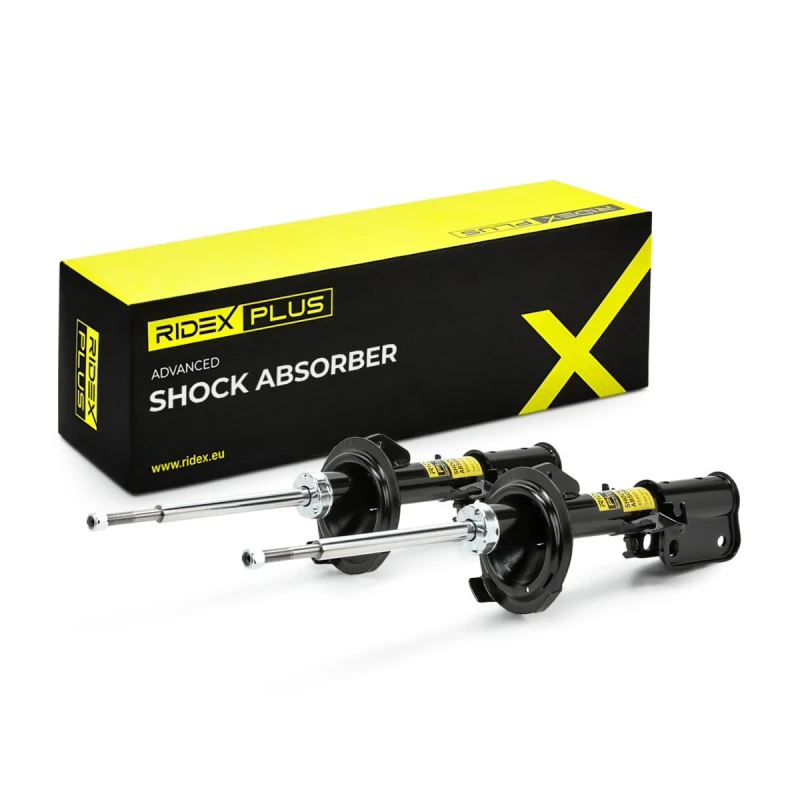 Image of RIDEX PLUS 854S2361P Shock absorber Front Axle, Gas Pressure, Twin-Tube, Suspension Strut, Top pin Shock Absorber (854)
