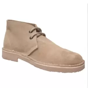 Image of Roamers Mens Real Suede Unlined Desert Boots (6 UK) (Stone)