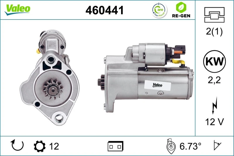 Image of Starter motor VALEO 460441