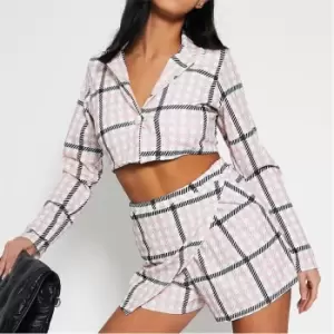 Image of I Saw It First Co Ord Asymmetric Tailored Jersey Mini Skort - Pink