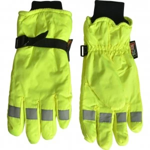 image of Scan Mens Hi Vis Gloves Yellow XL