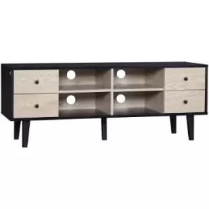 image of Homcom - TV Unit Cabinet for TVs up to 60" with Drawers Shelves, Grey