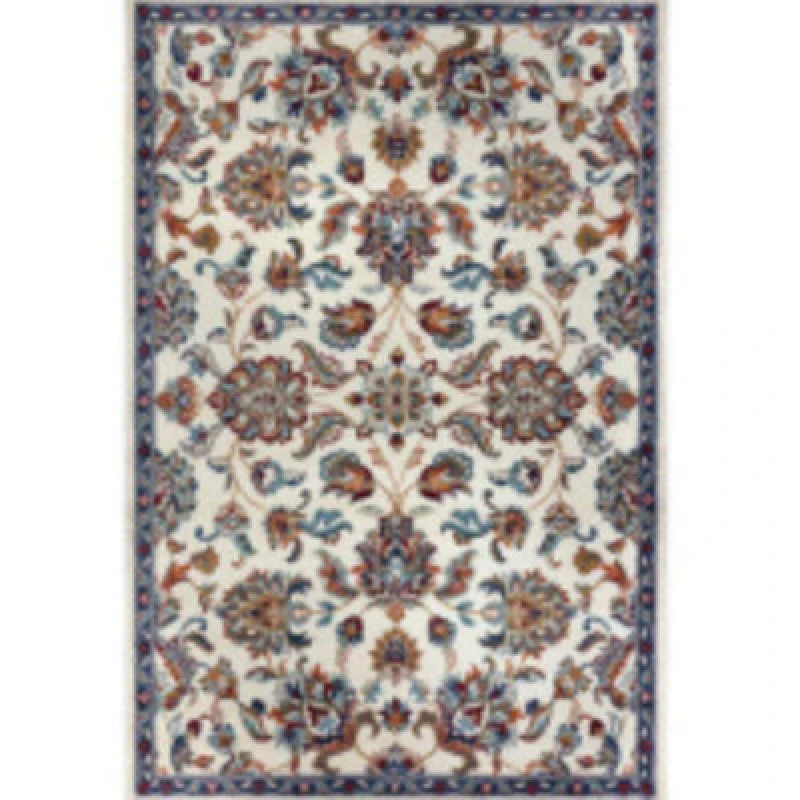 Image of THE RUGS Orient Rug Caracci Vintage Floral Design Low Pile Living Room in Cream Size: 160cm x 235cm Cream Unisex 160cm x 235 cm