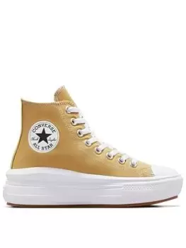 Image of Converse Chuck Taylor All Star Move Canvas Hi - Khaki, Size 4, Women