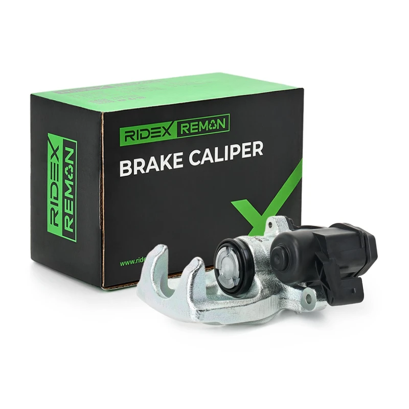 Image of RIDEX REMAN 78B2109R Brake caliper Rear Axle Left, for vehicles with electric parking brake Grey Cast Iron Brake Caliper (78)