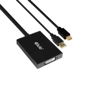 Image of CLUB3D MiniDisplayPort 1.2a to Dual Link DVI-D Active Adapter