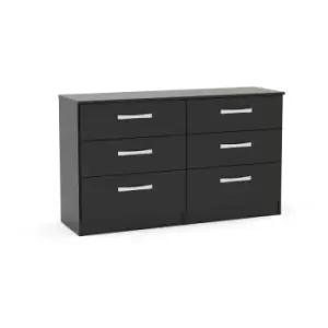 image of Lynx 6 Drawer Chest Black