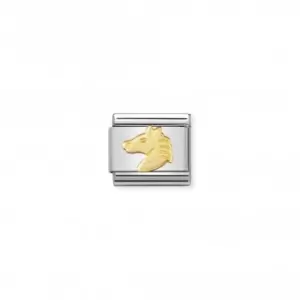 Image of Nomination Composable Classic Animals 18K Gold Horse S Head Link 030112/10