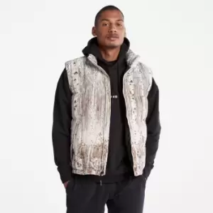 Image of Timberland Graphic Gilet For Men In Beige Navy, Size XXL