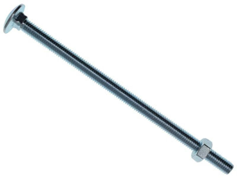 Image of Metalmate Memcsx08150 Cup Square Hex Bolt & Nut Zp M8 X 150mm Box 10 Memcsx08150
