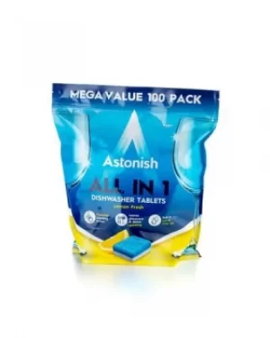 image of Astonish All-in-One Dishwasher Tablets Lemon (Pack 100)