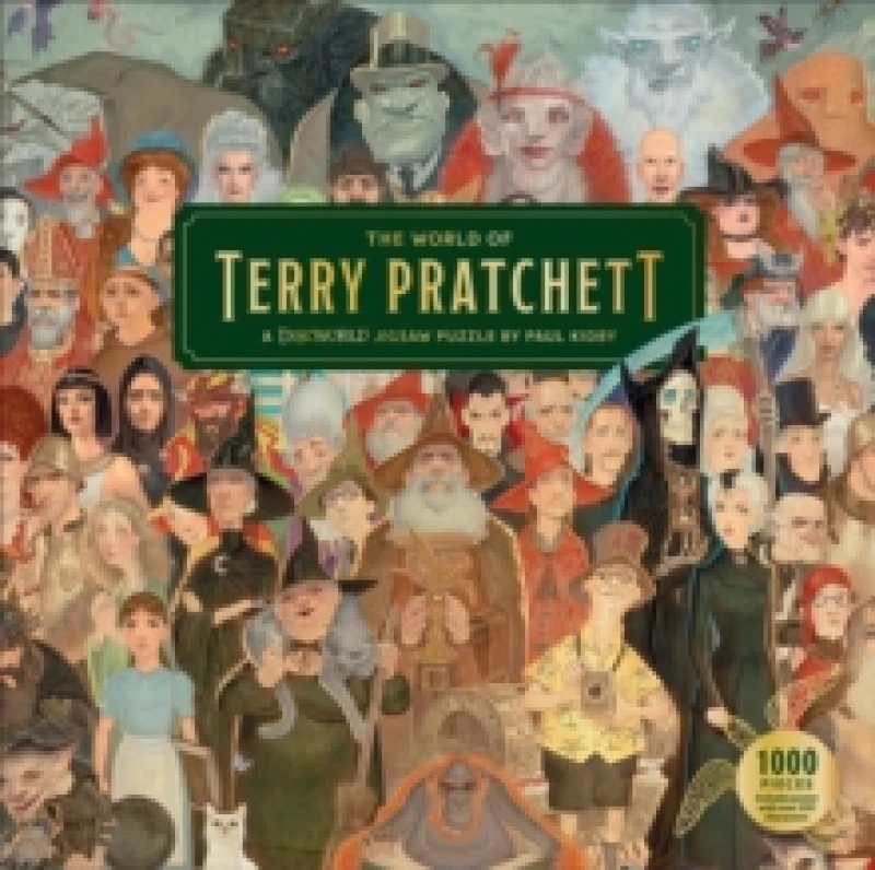 Image of The World of Terry Pratchett : A 1000 Piece Discworld jigsaw puzzle by Paul Kidby Jigsaw