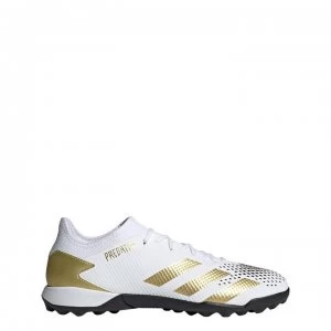 Image of adidas Predator 20.3 L Football Trainers Turf - White/MetGold